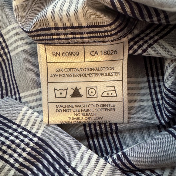 Antigua Auburn Gray Plaid Button Down Shirt, embroidered Auburn logo, NWTs, S - Picture 5 of 6